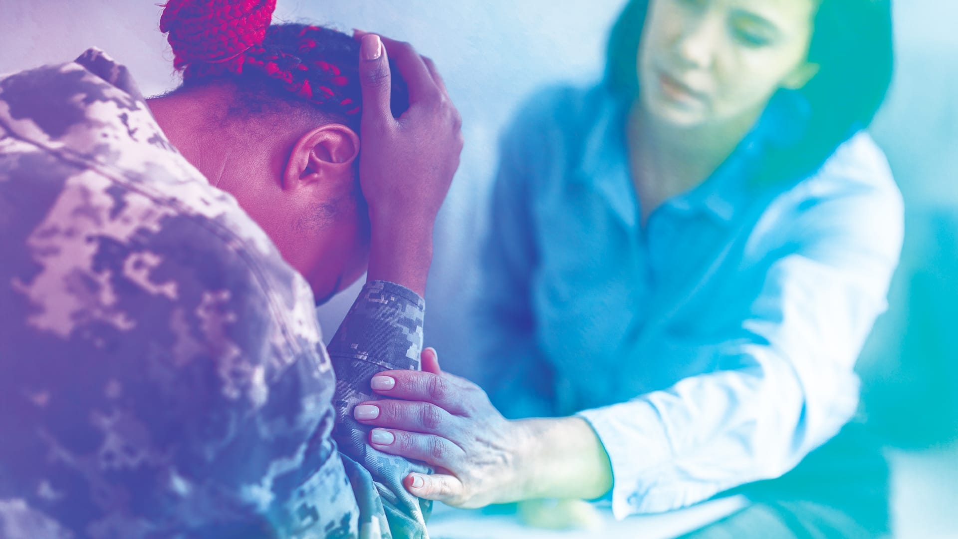 Person experiencing emotional relief during ketamine therapy session at MY Self Wellness