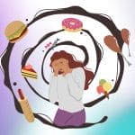 Eating disorder recovery support — anxiety and depression as root causes of self-medication with food.